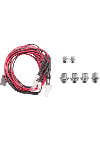 6 LED Işık Kiti 2 Beyaz 2 Kırmızı 2 Mavi 1/10 1/8 Traxxas Hsp SCX10 D90 Hpı Rc Araba Için (Yurt Dışından)
