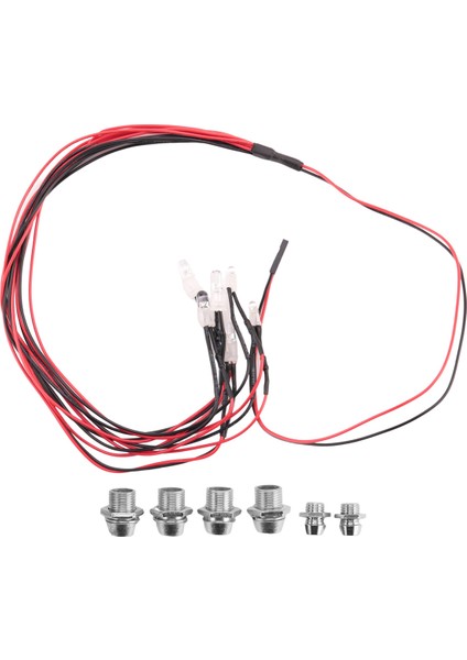 6 LED Işık Kiti 2 Beyaz 2 Kırmızı 2 Mavi 1/10 1/8 Traxxas Hsp SCX10 D90 Hpı Rc Araba Için (Yurt Dışından)