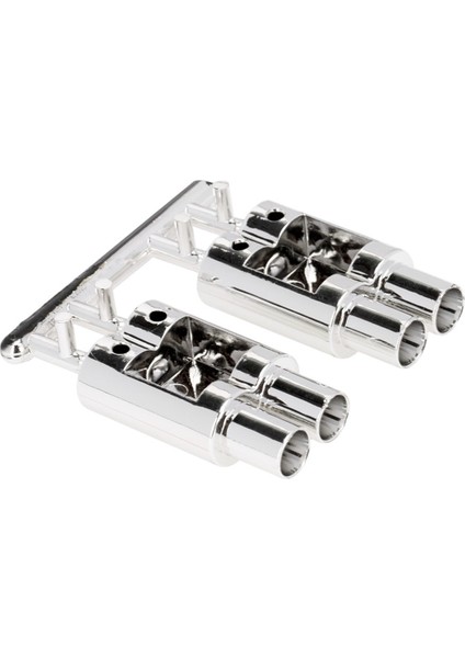 Çift Çıkışlı Egzoz Borusu Kuyruk Borusu 1/10 Rc Araba Off Road Buggy Traxxas Tamiya Hsp Hpı Kyosho Dekorasyon Parçaları (Yurt Dışından)