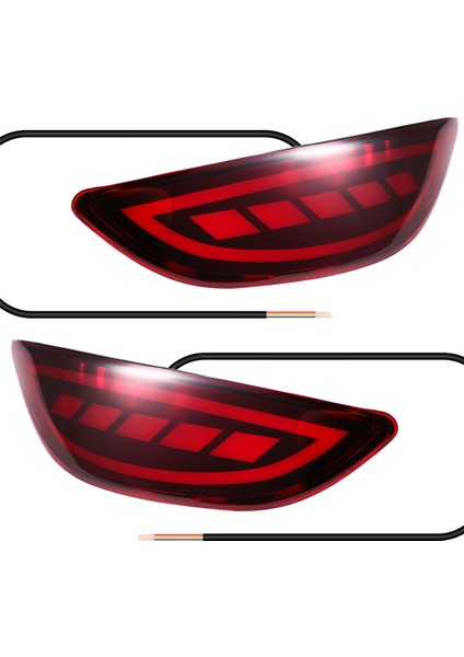 Hyundai Accent Verna Solaris Brio 2008-2015 Için Araba LED Arka Tampon Işığı Arka Reflektör Fren Sis Lambası Sinyal Lambası (Yurt Dışından)