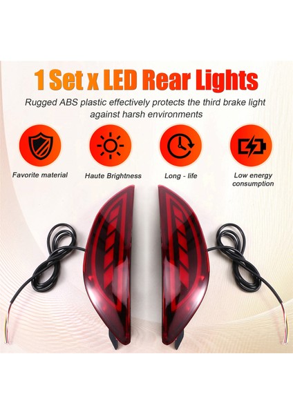 Hyundai Accent Verna Solaris Brio 2008-2015 Için Araba LED Arka Tampon Işığı Arka Reflektör Fren Sis Lambası Sinyal Lambası (Yurt Dışından)