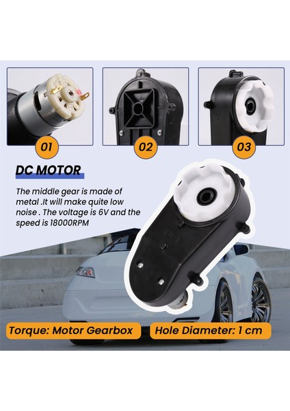 RS390 Elektrik Motoru Şanzıman 6V 18000RPM Araba Dc Motor Şanzıman Kutusu Çocuklar Için Araba Oyuncağı (Yurt Dışından) indirimleri