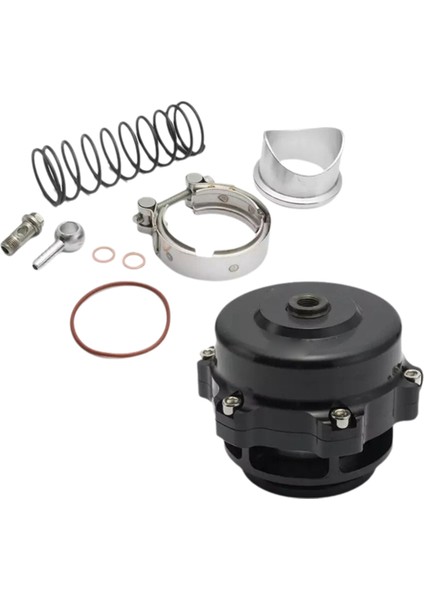 Araba Modifikasyonu 50MM Tahliye Vanası Kiti Türbin Basınç Tahliye Vanası Kiti Bov Türbin Havalandırma Vanası Siyah (Yurt Dışından)