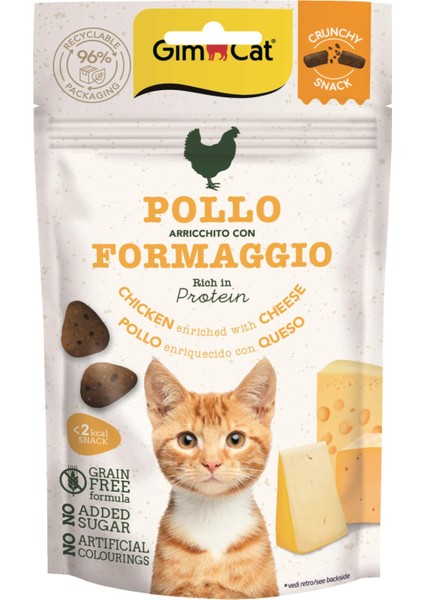 Crunchy Snacks Tavuklu & Peynirli Tahılsız Kedi Ödülü 50 gr