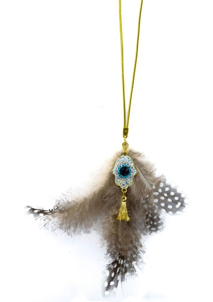 Tüylü Parlak Taşlı Hamse Lastikli Araba Dikiz Ayna Süsü, Püsküllü Yeni Araba Hediyesi fırsatları