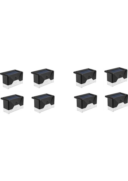 8 Adet LED Güneş Enerjili Merdiven Lambası IP65 Su Geçirmez Açık Güneş Güverte Işıkları Bahçe Yolu Yard Veranda Adım Adım Çit Lambaları (Yurt Dışından)