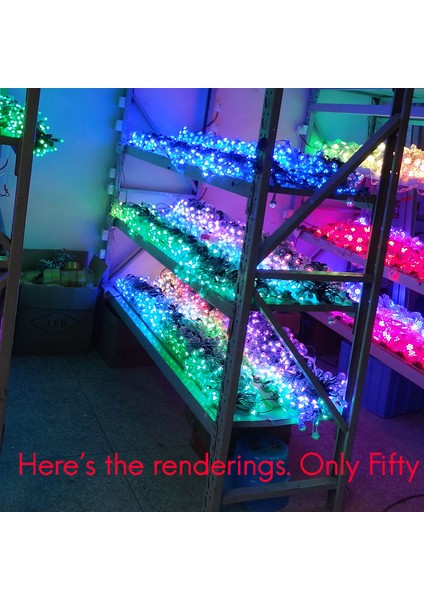 50 Adet WS2811 LED Piksel Işık Dize Reklam Dökme Su Geçirmez Tam Renkli Delikli Işık 12MM Dc 5 V (Yurt Dışından)