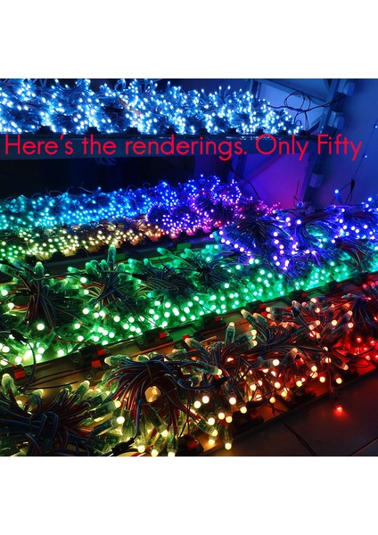 50 Adet WS2811 LED Piksel Işık Dize Reklam Dökme Su Geçirmez Tam Renkli Delikli Işık 12MM Dc 5 V (Yurt Dışından)
