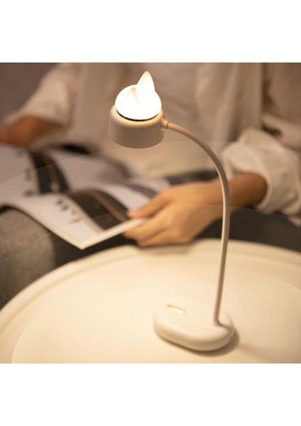 LED Masa Lambası 360° Esnek Hortum Göz Bakımı Masa LAMBASI1200MAH, Yatak Odası Ofis Yurt Okuma Için USB Şarj Portu ile B (Yurt Dışından)