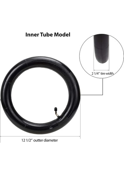 12,5 x 2,25 Scooter Lastik Boruları 12 ½ x 2 ¼ın CR202L-A60 Açılı Valf Kökü Ağır Hizmet 12IN Bisiklet Boruları Çoğuyla Uyumlu (Yurt Dışından)