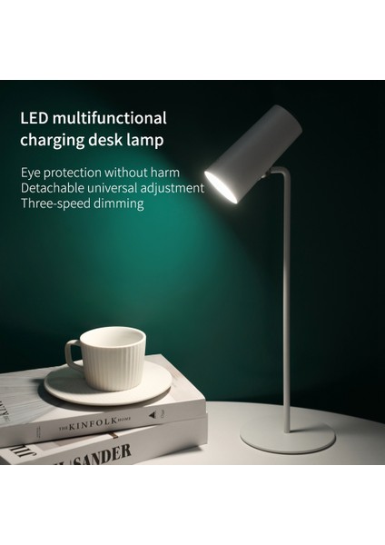 Masa Lambası LED Göz Koruması Okuma Lambası Yaratıcı Gün Batımı Lambası Gece Lambası USB Şarj Edilebilir Çok Fonksiyonlu Masa Lambası (Yurt Dışından)