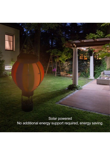 Sanat ve Hediye Güneş Enerjili Sıcak Hava Balonu Feneri - Asılı Güneş Enerjili LED Işıklar, Su Geçirmez Taşınabilir Dekoratif, 1 Adet, A (Yurt Dışından)