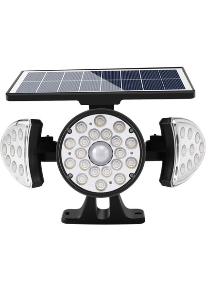 Açık Hava Güneş Enerjili Işık 38 LED Kablosuz Güvenlik Duvar Lambası 360° Dönebilen 3 Modlu IP65 Garaj Bahçe Ön Kapı Avlu Için (Yurt Dışından)