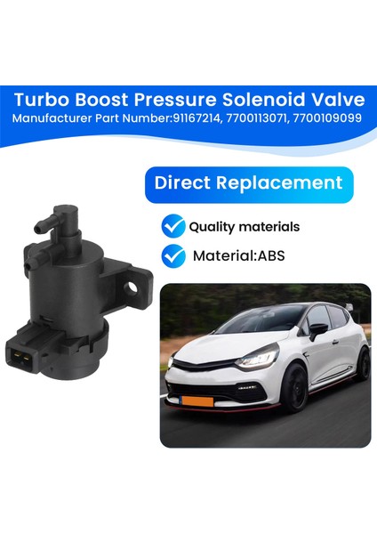 91167214 7700113071 7700109099 Turbo Boost Basınç Solenoid Valfi Renault/vauxhall Movano Vivaro 1.9 2.0 2.5 Dizel (Yurt Dışından) indirimleri