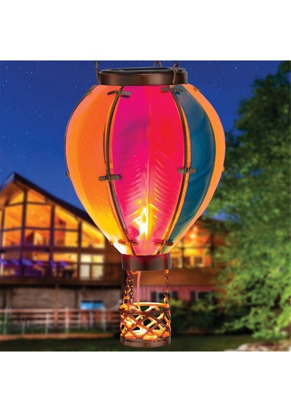 Sanat ve Hediye Güneş Enerjili Sıcak Hava Balonu Feneri - Asılı Güneş Enerjili LED Işıklar, Su Geçirmez Taşınabilir Dekoratif, 1 Adet, A (Yurt Dışından)