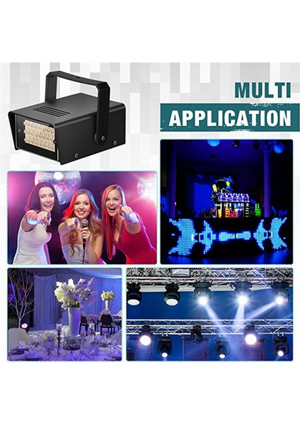 4 Parça Strobe Parti Işıkları, Parlak LED Strobe Işıkları Mini Parti Işıkları Ayarlanabilir Flaş Hızı Kontrolü Parti Sahnesi (Yurt Dışından)