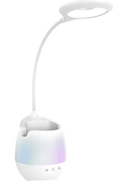 Gece Lambası Şarj Edilebilir Kitap Okuma Işığı Bluetooth Ses Rgb Renkli Masa Lambası Ev Ofis Için LED Masa Lambası (Yurt Dışından)