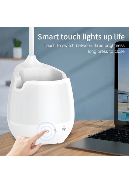 Gece Lambası Şarj Edilebilir Kitap Okuma Işığı Bluetooth Ses Rgb Renkli Masa Lambası Ev Ofis Için LED Masa Lambası (Yurt Dışından)