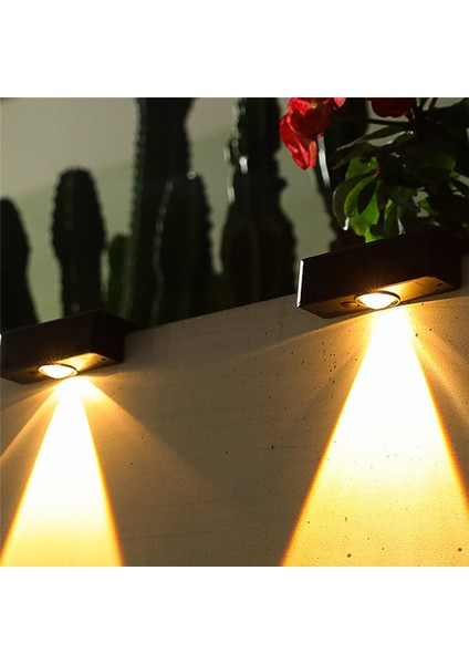 Açık Hava Güneş Enerjili Işıklar Güneş Işığı Bahçe Çit Lambası LED Su Geçirmez Güneş Enerjili Merdiven Işığı Yukarı ve Aşağı Avlu Sokak Duvar Lambası (Yurt Dışından)