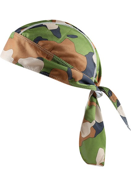 Hızlı Kuru Başörtüsü Saf Bisikletçi Şapkası Yaz Erkekler Koşu Sürme Bandana Başörtüsü Korsan Şapkası Hood Kafa Bandı Kamuflaj (Yurt Dışından)
