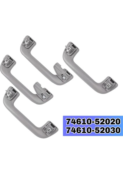 Toyota Corolla Yaris Rav4 74610-52020, 74610-52030 Için 4 Adet Ön ve Arka Iç Tavan Tavan Çekme Kolu (Yurt Dışından)