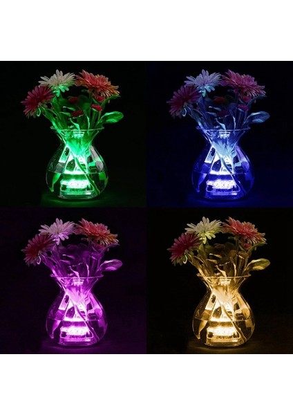 10LED Rgb Dalgıç Işık Sualtı LED Gece Lambası Yüzme Havuzu Işığı Açık Hava Vazo Balık Tankı Gölet Partisi-A (Yurt Dışından)