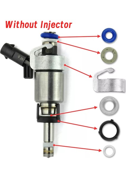 48 Adet/8 Takım Yakıt Enjektörü O-Ring Contası Tamir Takımı 06H998907A Audi A3 A4 A5 A6 Q5 Vw Golf Jetta cc 1.8 2.0t 06J998907A (Yurt Dışından)