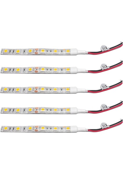 5 Adet 10 cm Su Geçirmez Beyaz 5050 LED Şerit Işıklar Dc 12 V Karavan Tekne Araba (Yurt Dışından)