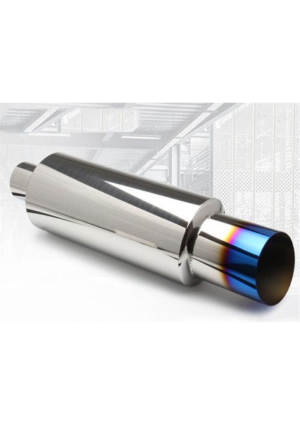 Evrensel Araba Evrensel Egzoz Borusu Susturucusu 2 Inç Giriş ve 3 Inç Çıkış Paslanmaz Çelik Susturucu Mavi Kuyruklu Boğaz (Yurt Dışından) indirimleri