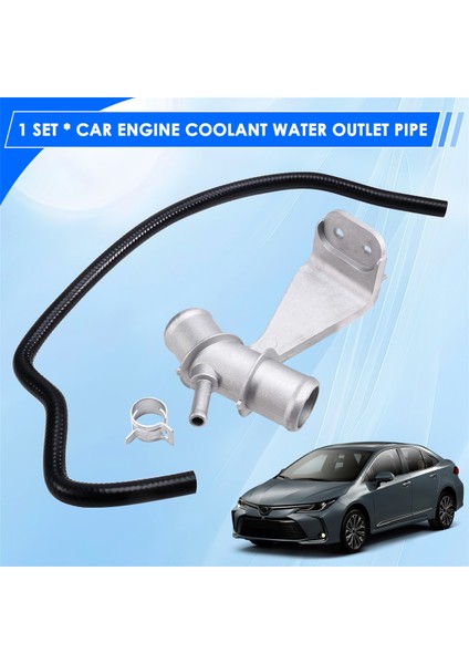 Araba Motor Soğutma Suyu Çıkış Borusu Radyatör Soğutma Borusu 16577-22030 Toyota Corolla 1.8l 2009-2017 Için (Yurt Dışından)