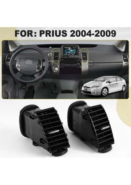 Toyota Prius 2004-2009 Için 2 Adet Gösterge Paneli Hava Menfezleri Izgara Klima Çıkış Paneli Taze Hava Nozulu (Orta Sol Sağ) (Yurt Dışından)