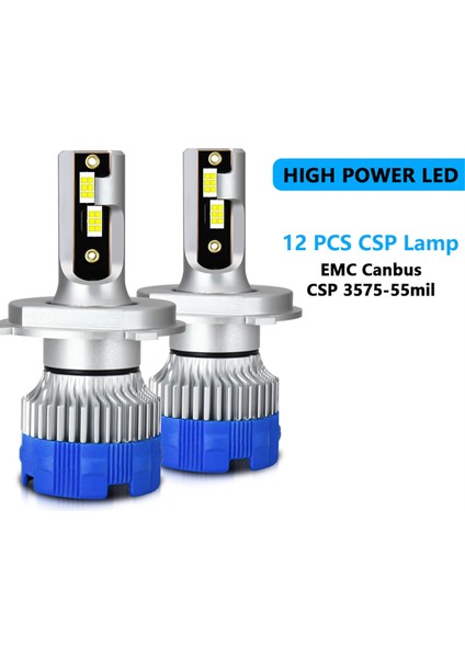 H4 LED Sis Farı Ampulleri, Araba Farı Canbus Işığı, 50W 5000LM 6000K Soğuk Beyaz Işık, Arabalar Için Drl Değişimi (Yurt Dışından)