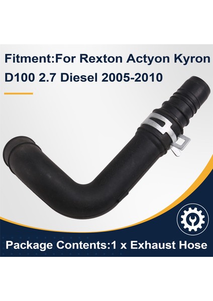 6650101671 Ssangyong Rexton Actyon Kyron D100 2.7 Dizel 2005-2010 Için Araba Egzoz Hortumu (Yurt Dışından)