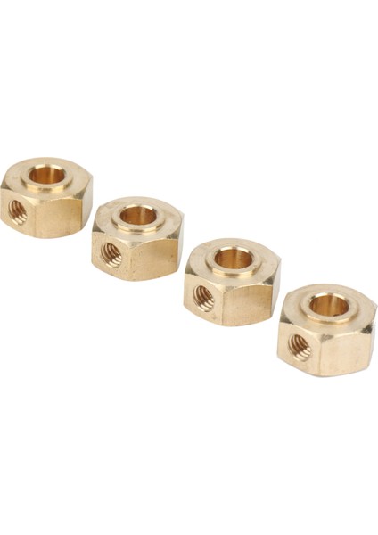 4 Adet Pirinç 12MM Altıgen Tekerlek Göbeği Adaptörü YK4102 YK4103 YK4082 YK6101 Yikong Rc Paletli Araba Yükseltme Parçaları (Yurt Dışından)