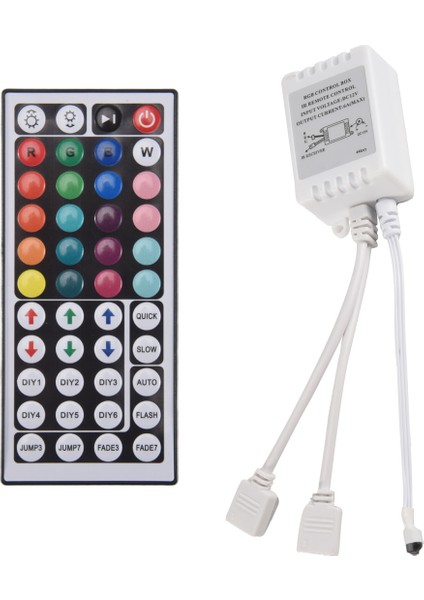 DC12V Rgb LED Kontrol Cihazı + 44 Tuş Uzaktan Kumanda Rgb Kontrol Kutusu 2835 5050 Rgb Işık Şeridi Için Ir Işık Şeridi Kontrol Cihazı (Yurt Dışından)