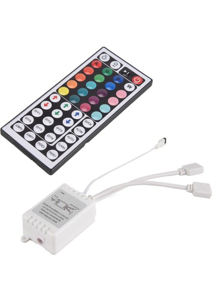 DC12V Rgb LED Kontrol Cihazı + 44 Tuş Uzaktan Kumanda Rgb Kontrol Kutusu 2835 5050 Rgb Işık Şeridi Için Ir Işık Şeridi Kontrol Cihazı (Yurt Dışından)