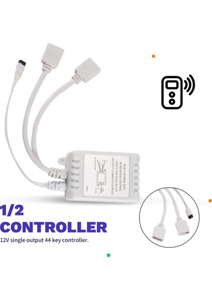 DC12V Rgb LED Kontrol Cihazı + 44 Tuş Uzaktan Kumanda Rgb Kontrol Kutusu 2835 5050 Rgb Işık Şeridi Için Ir Işık Şeridi Kontrol Cihazı (Yurt Dışından)