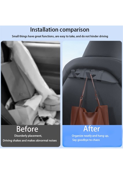 Tesla Model 3 Y Araba Koltuğu Gizli Kancalar Çanta Askısı Arka Koltuk Baş Desteği Braketi Askısı Araba Aksesuarları (Yurt Dışından)