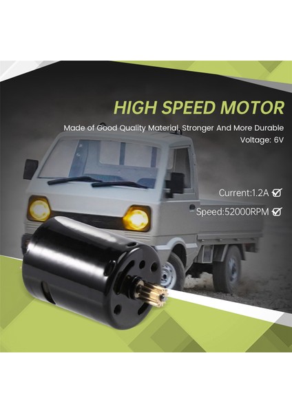Rc Araba 6V 370 Fırçalı Motor Wpl C14 C24 C34 B14 B24 B16 B36 1/16 Rc Kamyon Araba Yükseltme Parçaları Aksesuarları (Yurt Dışından)