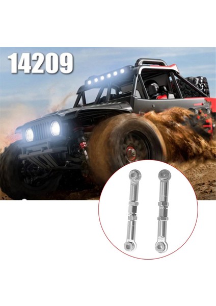 Rc Araba Metal Yükseltme Aksesuarları Direksiyon Çubuğu Mjx Hyper Go 1/14 14209 14210 H14BM Rc Araba Yükseltme Parçaları (Gümüş) (Yurt Dışından)