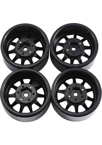 4 Adet Metal Alaşımlı 1.9 Beadlock Jantlar 1:10 Rc Paletli Eksenel SCX10 AXI03007 90046 Trx4 Redcat Gen8 (Siyah) (Yurt Dışından)