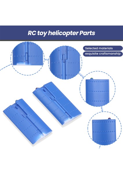 1 Çift Rc Oyuncak Helikopter Yükseltme C138 Yan Kanat Seti Rc Era C138 Bell 206 1:33 Rc Oyuncak Helikopter Parçaları Mavi (Yurt Dışından)