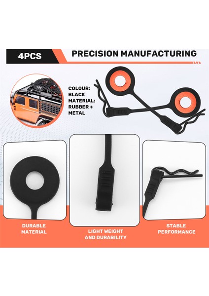 Adet Kauçuk + Metal Araba Gövde Klipsi Kabuk Sabit Toka Kilidi 1/8 1/10 Rc Araba Traxxas Trx4 Udr Axıal SCX10 Arrma,6 (Yurt Dışından)