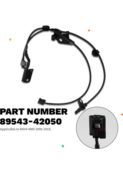 Araba Ön Sol Abs Sensörü Abs Sistemi Tekerlek Hız Sensörü 89543-42050 Toyota Rav4 2006-2018 Için (Yurt Dışından)