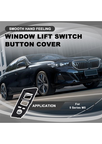 Bmw 5 Serisi M5 G30 G31 G38 F90 2017-2020 525 528 530 540 Rhd Siyah Için Araba Iç Kapı Cam Anahtarı Kapağı (Yurt Dışından)