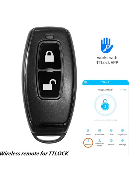 2.4ghz Kablosuz Uzaktan Kumanda Bluetooth Anahtarlık Ttlock Akıllı Kapı Kilidi Akıllı Cihazlar Için Ttlock Uygulaması ile Çalışır (Yurt Dışından)