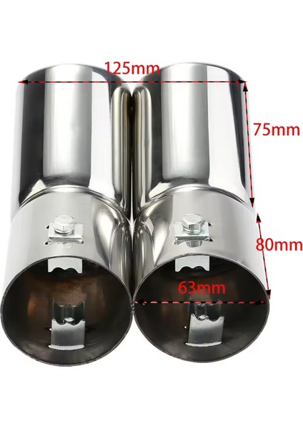 Vw Golf 4 Bora Jetta Araba Egzoz Kuyruk Borusu Çift Borular Paslanmaz Çelik Egzoz Kuyruk Boruları Susturucu Ipuçları (Yurt Dışından)