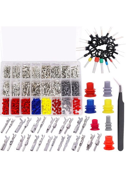 535 Adet 26 Tip Pin Konnektör Kiti, Araba Elektrik Kablo Konnektörü Pin Terminali 1-3,5 mm Otomotiv Pin Konnektörleri (Yurt Dışından)