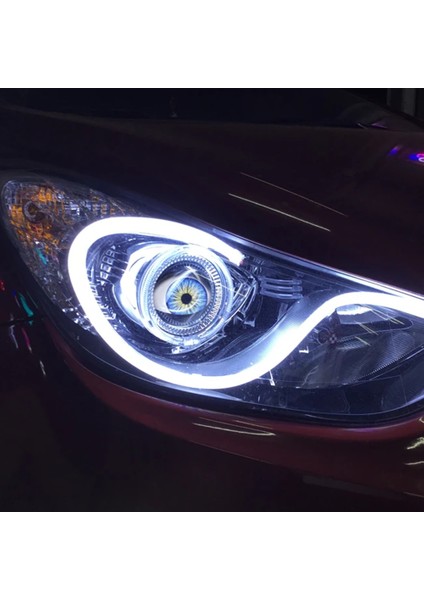 LED Eyes Araba Aksesuarları Havalı Dekorasyon Dinamik Farlar Uzaktan Kumandalı LED Lensler Angel Eyes Modifiye Göz Işığı,a (Yurt Dışından) fırsatları