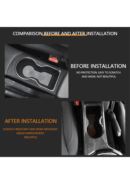 Araba Su Bardağı Tutucu Kapağı Sticker Trim Isuzu D-Max Dmax 2021 2022 2023 Lhd Merkezi Karbon Fiber Aksesuarları (Yurt Dışından)